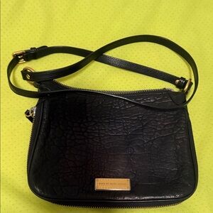 Marc By Marc Jacobs Black Crossbody Bag with Gold Accents